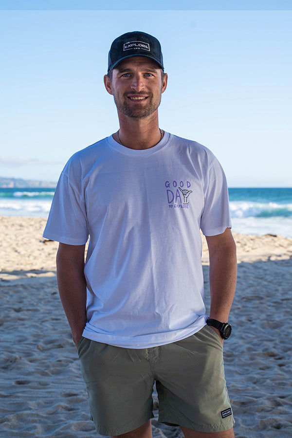 Good Day To Explore - Tee - White