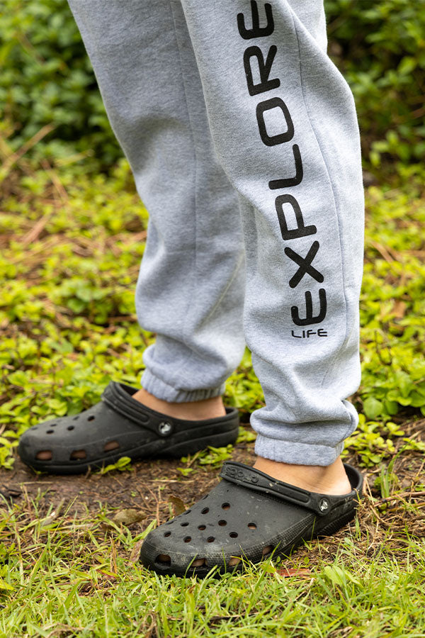 Explore Stretch Logo Track Pants - Grey Marle