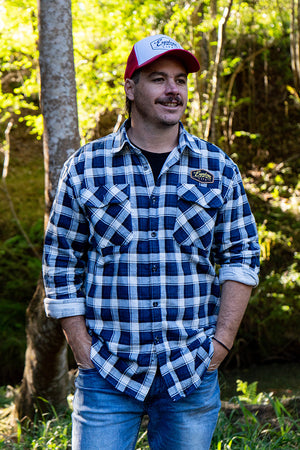 Explore Life Flannel Shirts - Indigo