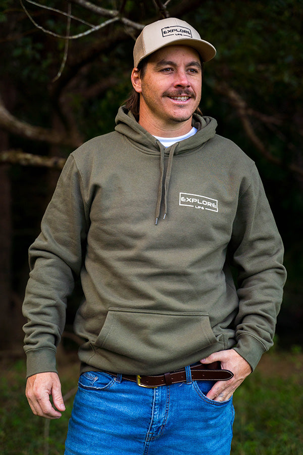 Explore Life Signature Hoodie - Army