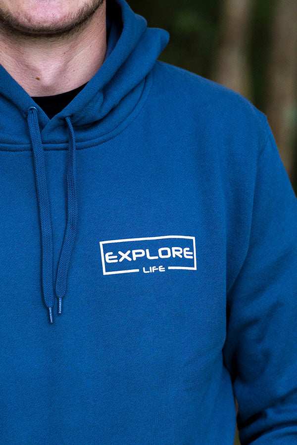 Explore Life Signature Hoodie - Petrol Blue
