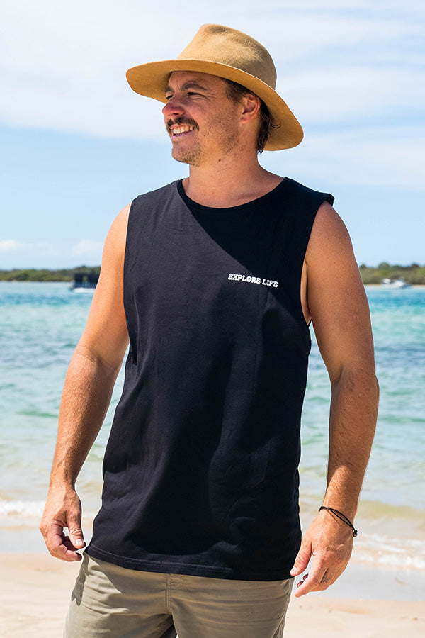 Island Palm - Tank - Black