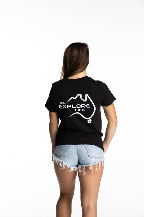 Women's Explore Life Signature Tee - Black