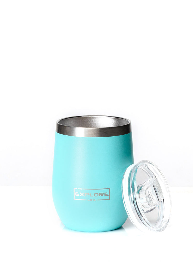 EXPLORE LIFE WINE TUMBLER - TEAL