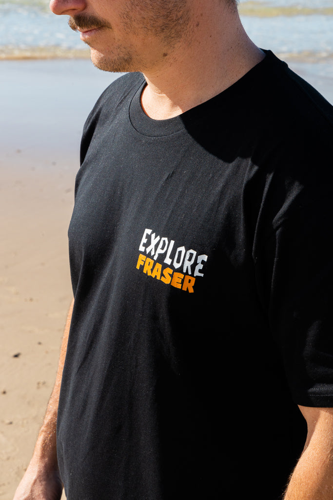 Explore Destinations: Fraser Island - Tee - Black