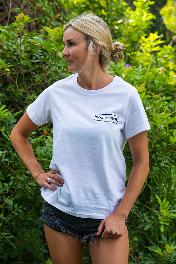 Explore Life - Womens Lifestyle Tee - White