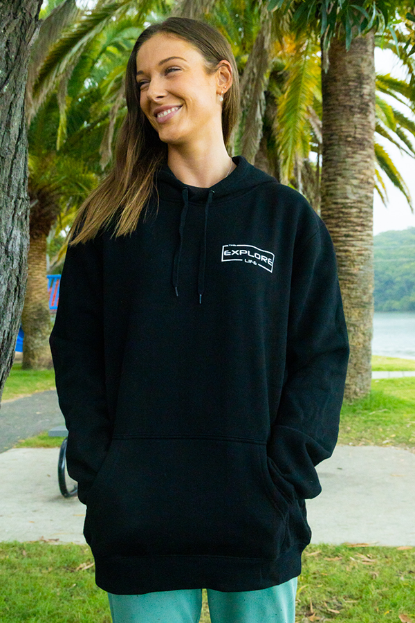Explore Life Signature Hoodie - Black