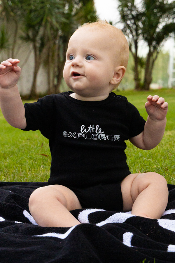 Little Explorer Onesie - BLACK