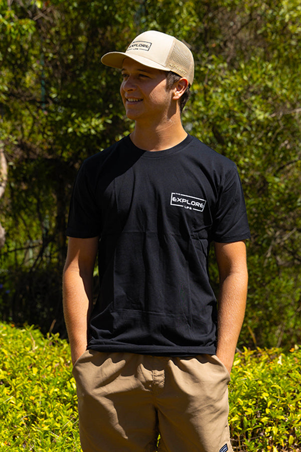 Explore Life Signature Tee Mens - Black