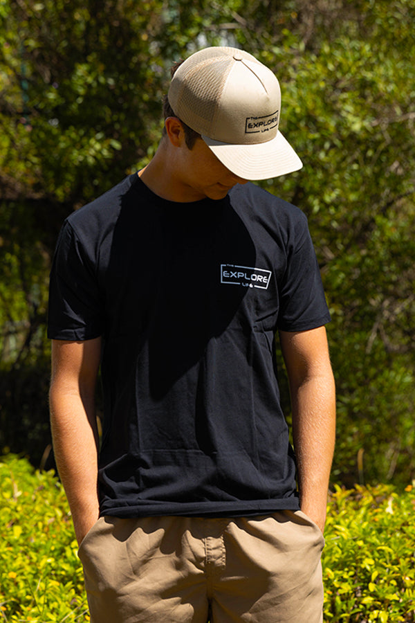 Explore Life Signature Tee Mens - Black