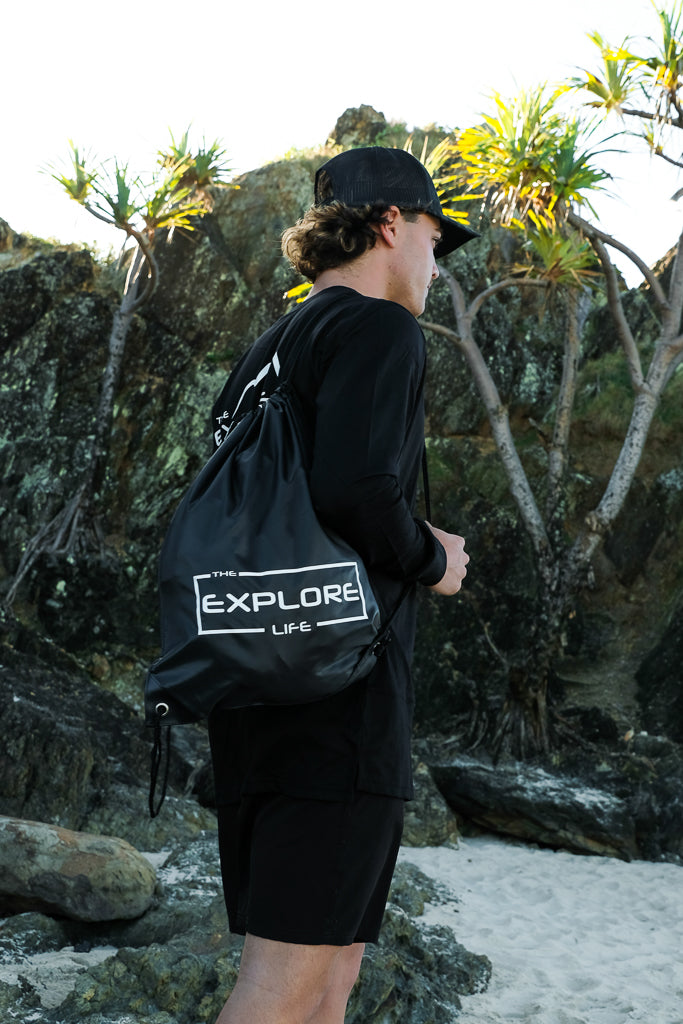 Explore Life Drawstring Backpack