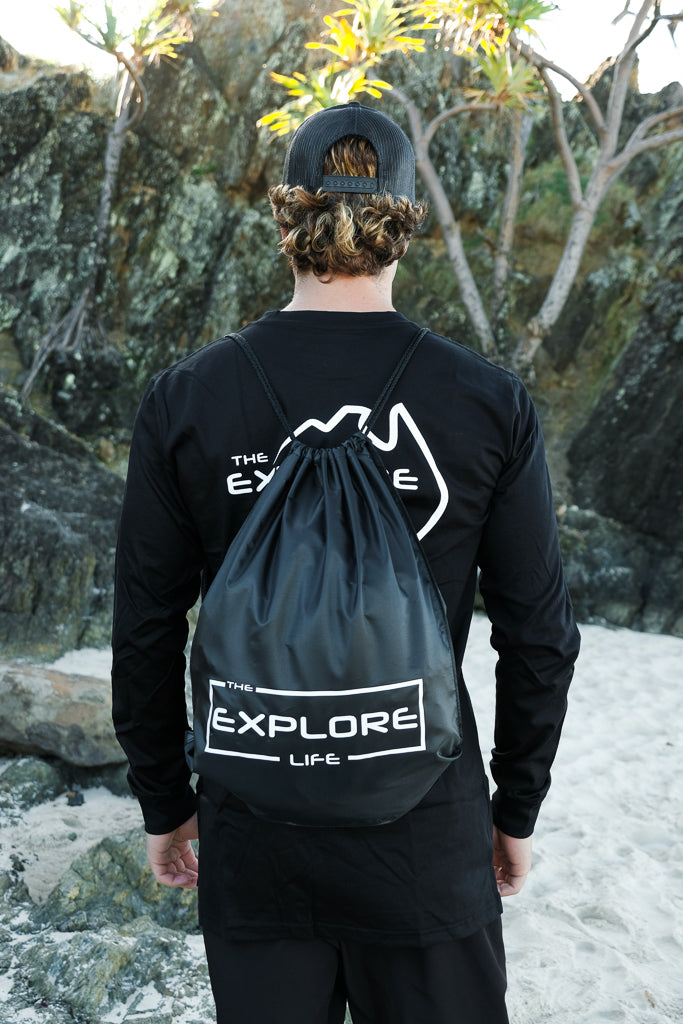 Explore Life Drawstring Backpack