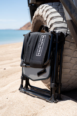 Camping chair folded up - the explore life