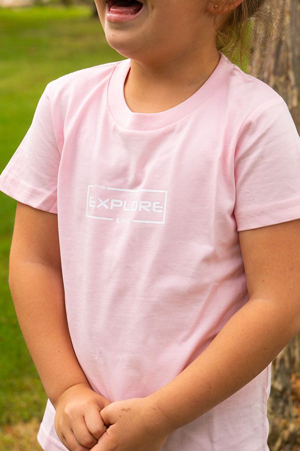 Kids/ Youth Explore Life Tee - Pink