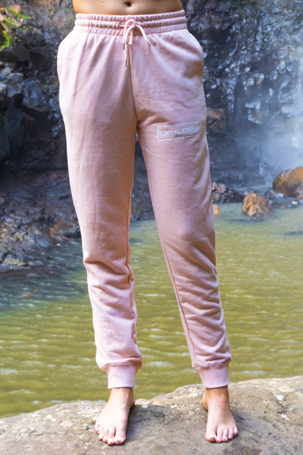 Womens Explore Track Pants - Pale Pink