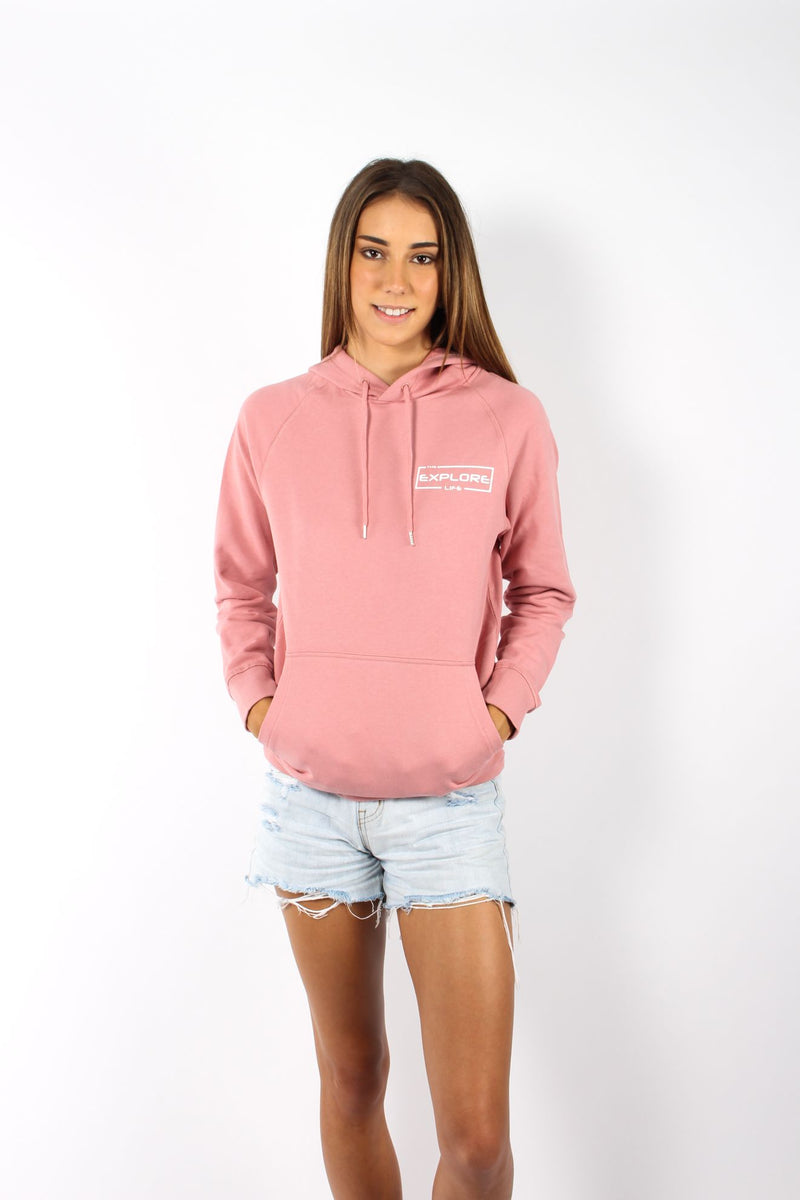 Explore Life Women's Hoodie - Rose Pink