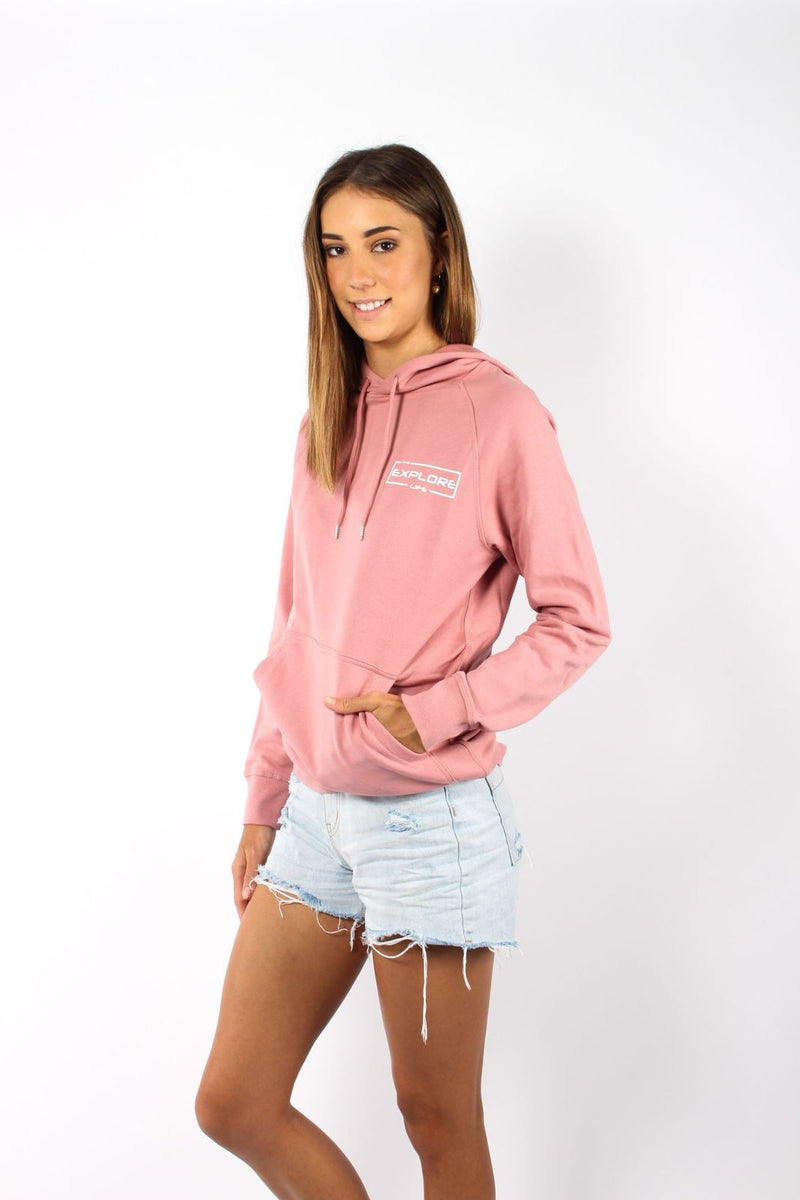 Explore Life Women's Hoodie - Rose Pink