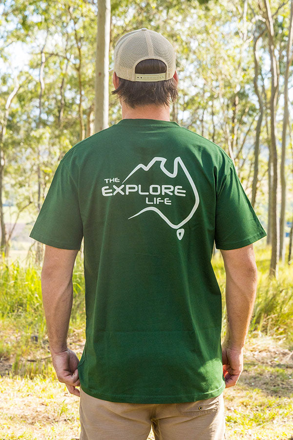 Explore Life Signature Mens - Tee - Forest Green