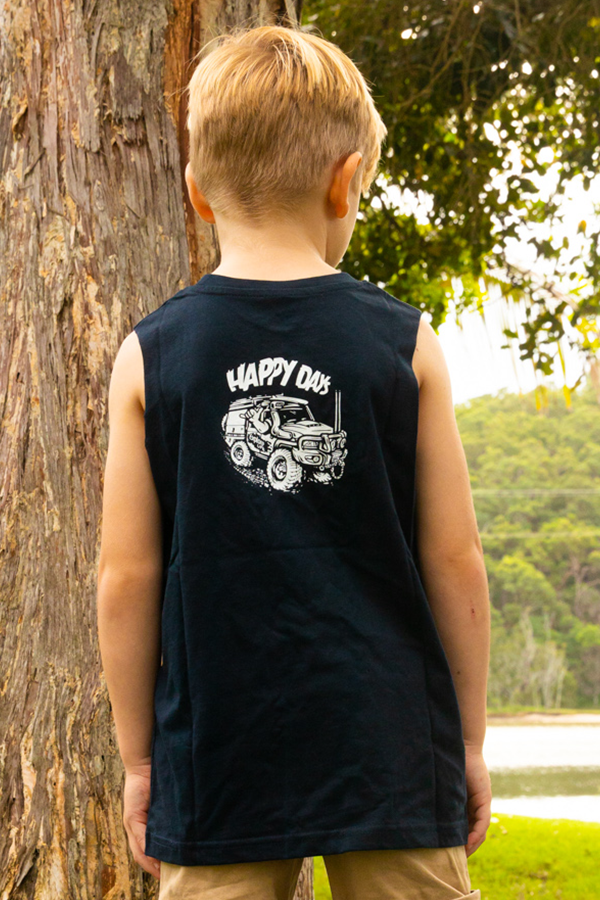 Kids Happy Days Tank - NAVY