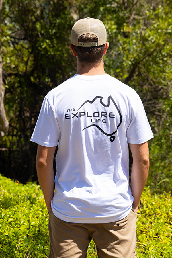 Mens Explore Signature Tee - White