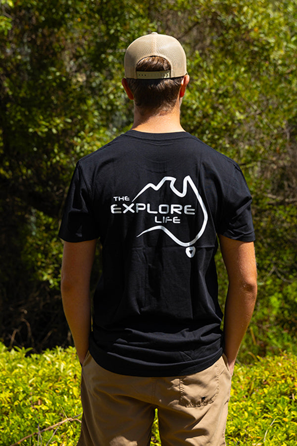 Explore Life Signature Tee Mens - Black