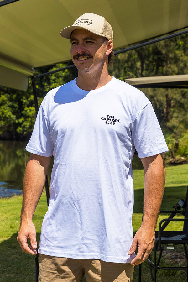 Home Is Where You Park It (Caravan Living) - Tee - White