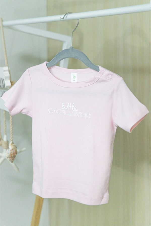 Little Explorer Tee - PALE PINK