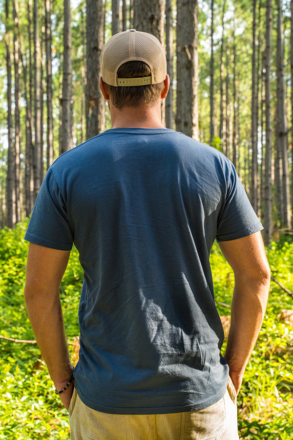 Mens Explore Life - Lifestyle Tee - Petrol Blue
