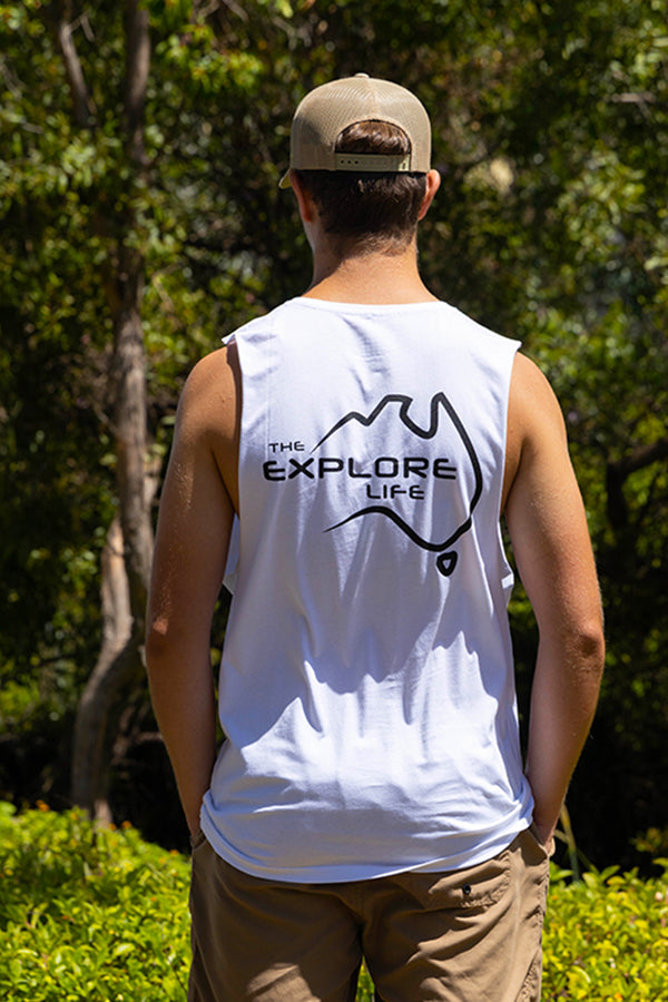 Explore Life Signature Tank- White