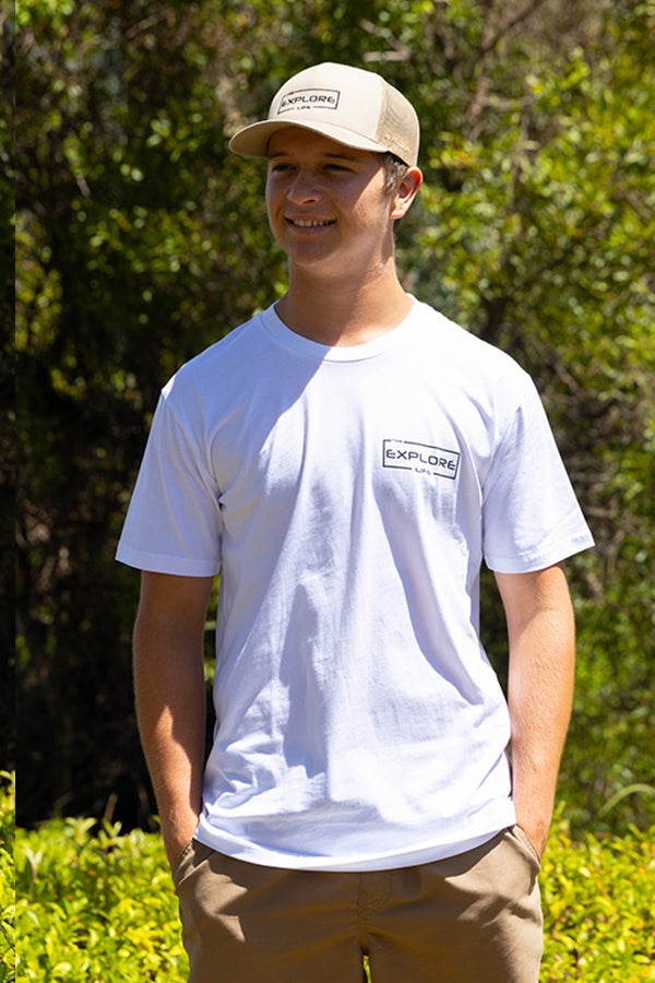Mens Explore Signature Tee - White