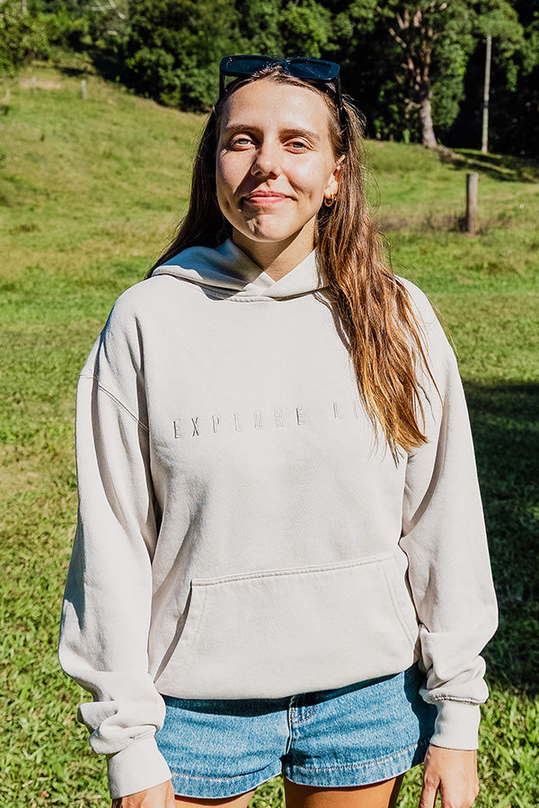 Womens Premium Hood - Faded Bone