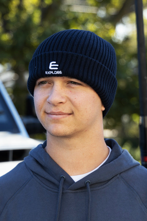 The Explore Life Beanie - Navy