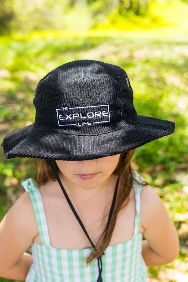 Kids - Explore Life Bucket Hat - Black