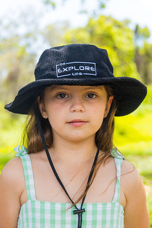 Kids black hot sale floppy hat