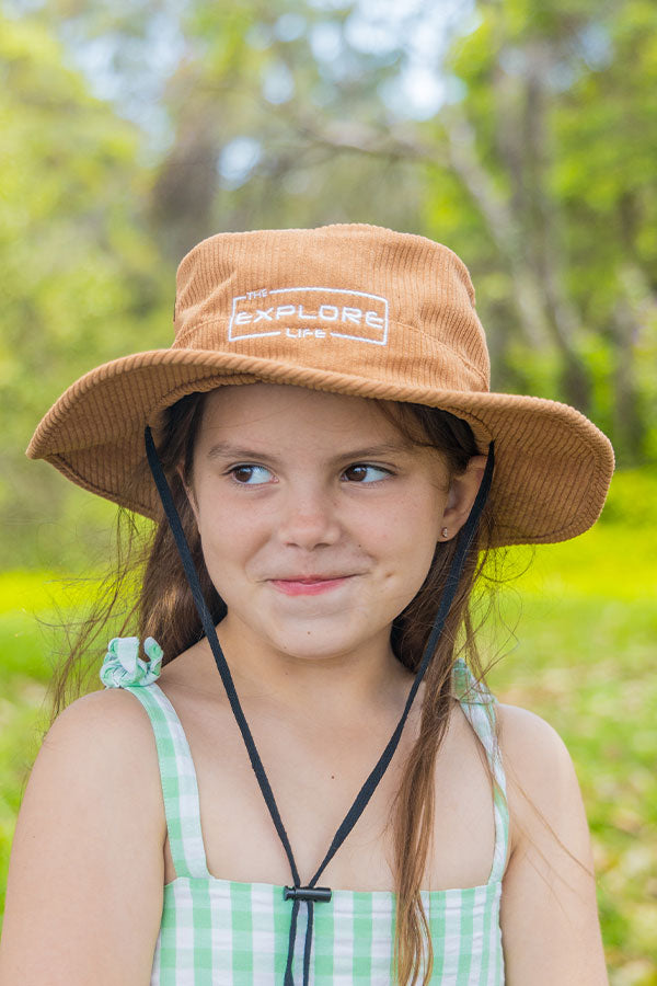 Kids - Explore Life Bucket Hat - Brown