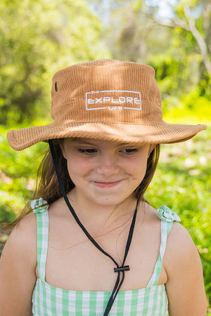 Kids - Explore Life Bucket Hat - Brown