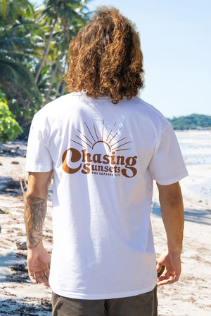 Chasing Sunset Logo Tee - White