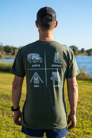 Life's Better Off Grid Tee - Cyprus