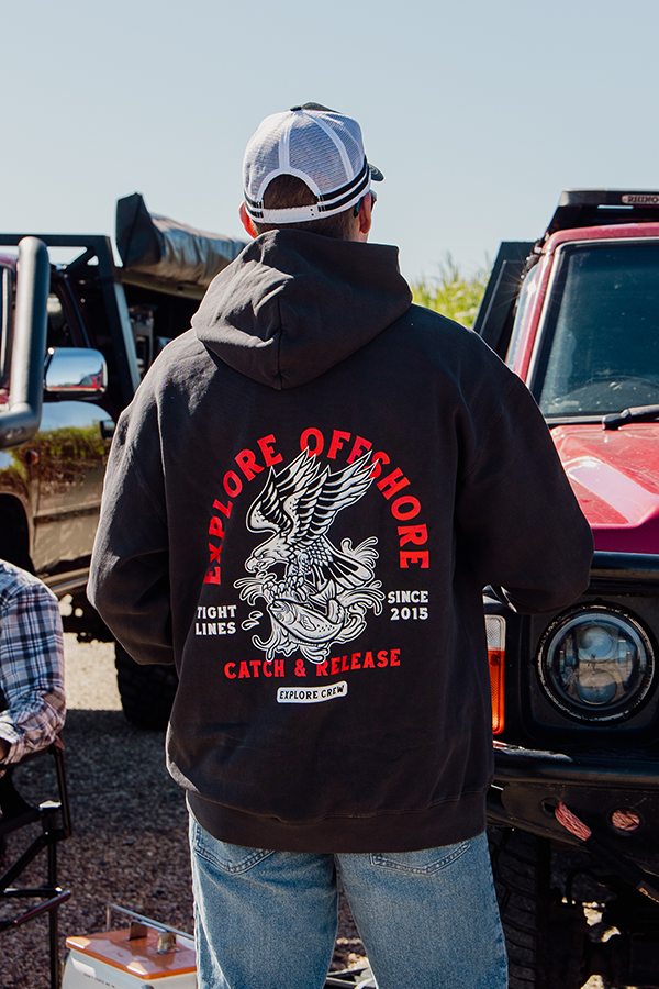 Explore Life Catch & Release Hoodie - Black