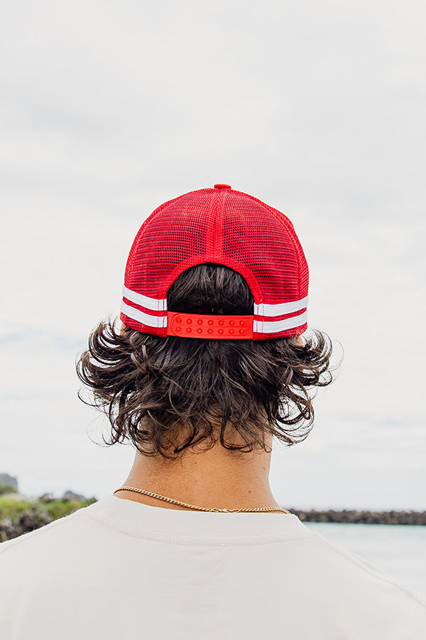 Explore Catch & Release Trucker Hat - Red/White