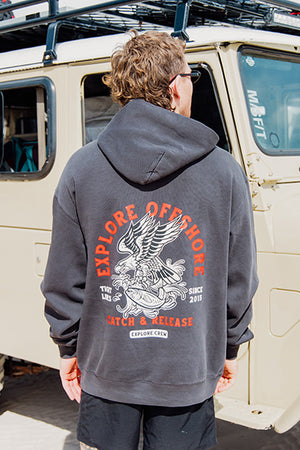 Explore Life Catch & Release Hoodie - Black