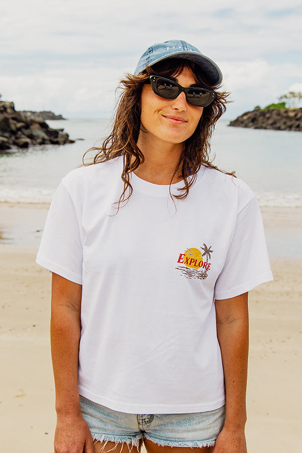 Womens Coast to Country Martina Tee - White