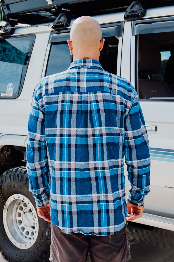 Explore Life Flannel Shirts - Denim