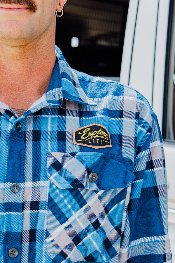 Explore Life Flannel Shirts - Denim
