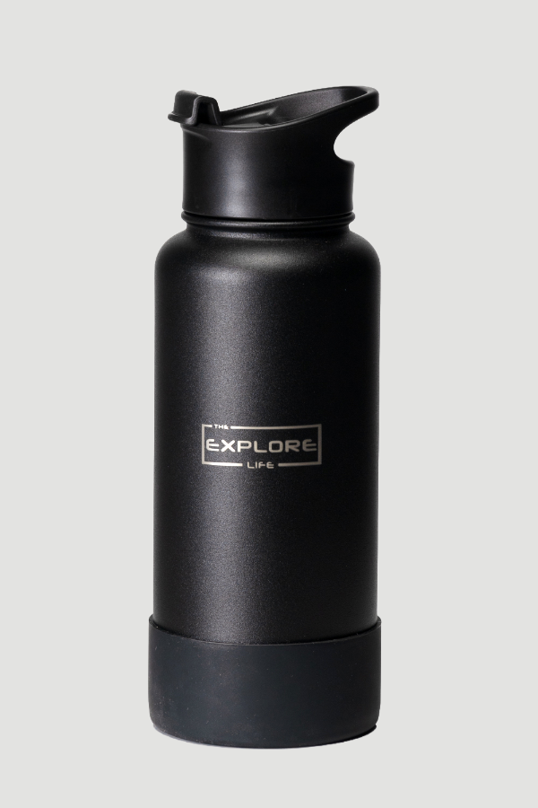 EXPLORE LIFE DRINK BOTTLE - BLACK