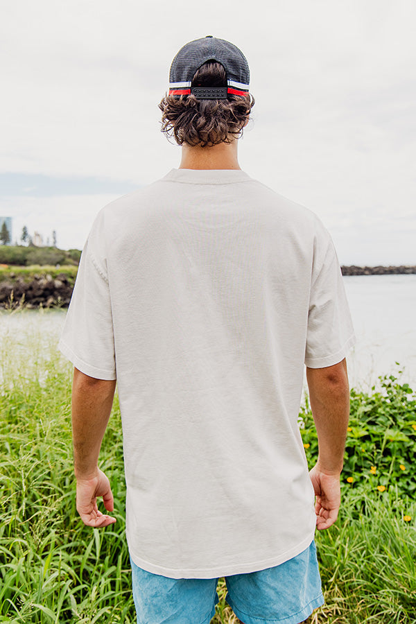 Explore Life Embroidery Tee - Bone