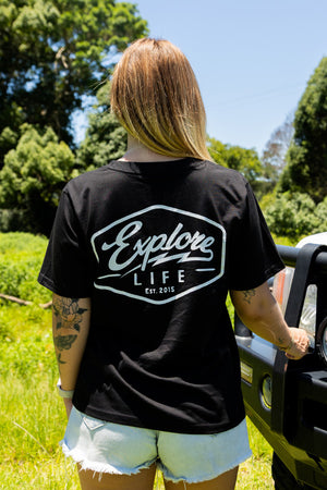 Womens Established Classic Tee - Black