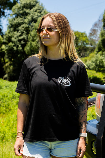 Womens Established Classic Tee - Black – The Explore Life