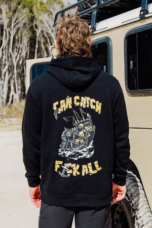 Explore Life Can Catch F* All Hoodie - Black