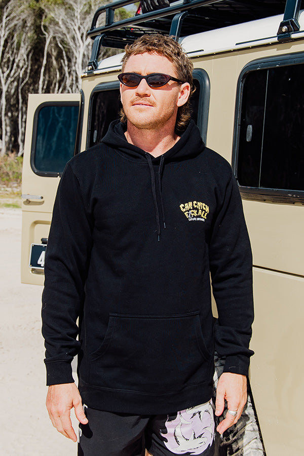 Explore Life Can Catch F* All Hoodie - Black